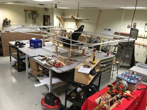 Coppell High School’s solar car team starts the construction of “Outlaw,” which will hopefully be finished before the next race. This year, club members will be driving their “Outlaw” from Texas Motor Speedway to Minneapolis over the course of the six day race. 