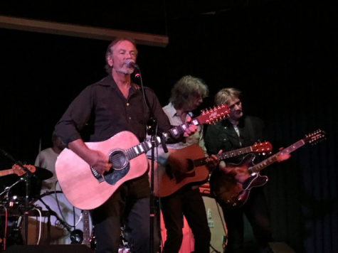 Steve Kilbey (left), Peter Koppes (center), and Ian Haug (right) perform "Laurel Canyon" at Sons of Hermann Hall. The Dallas stop was the first show of the tour. 