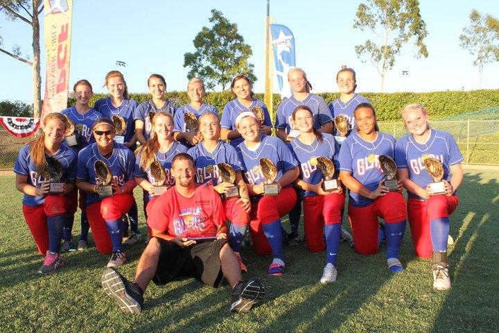 CHS Varsity softball players Erika Zimmer and Alicia Van Winkle played for the Texas Glory Softball when they won second place at nationals in California this summer. Photo courtesy Erika Zimmer.