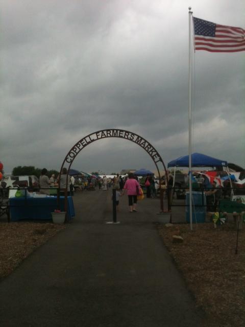 People attend the Coppell Farmers Market to purchase locally grown goods and produce.