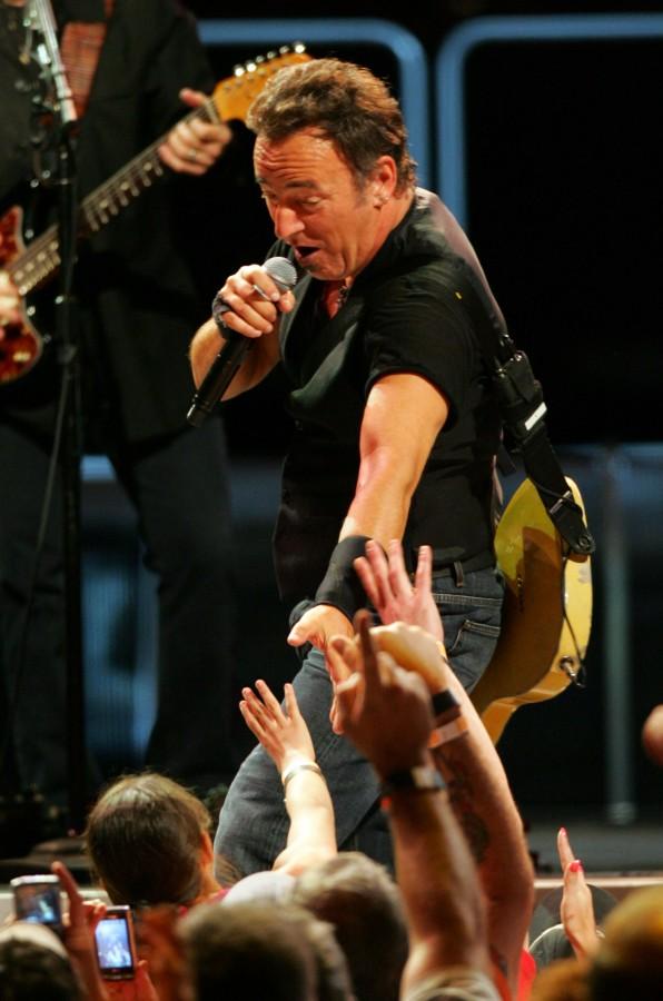 Bruce Springsteen performs during a sold out concert at the Spectrum in Philadelphia, Pennsylvania, Tuesday, April 28, 2009. (David Swanson/Philadelphia Inquirer/MCT)