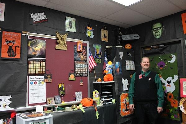 Photo Gallery: World History teacher Kyle Duttons classroom screams Halloween