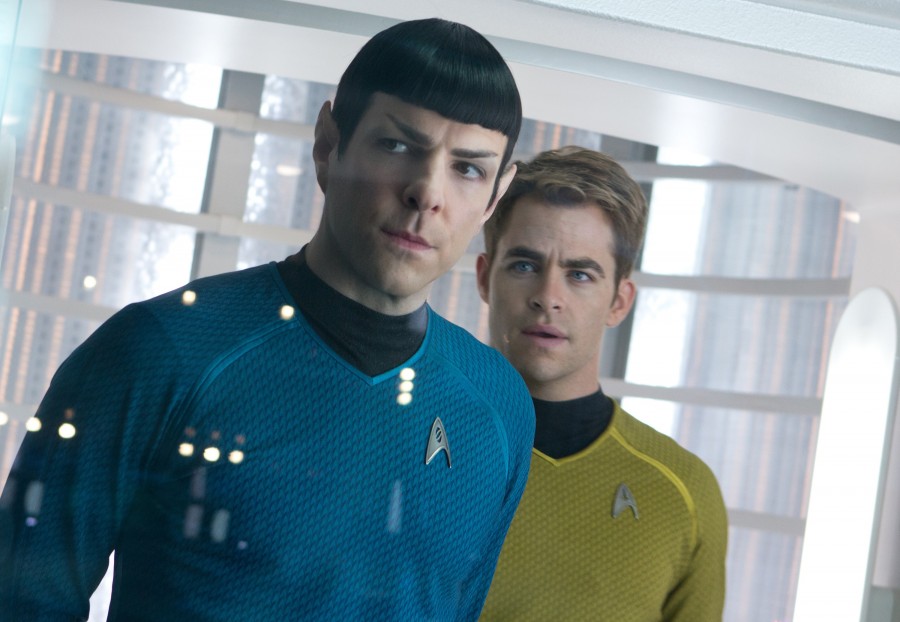 Zachary Qunto, left, and Chris Pine star in Star Trek Into Darkness. (Zade Rosenthal/Paramount Pictures/MCT)