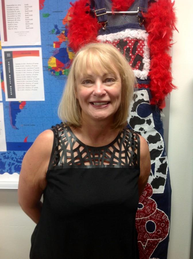 Mrs. de Waal in between her AP Human Geography classes.