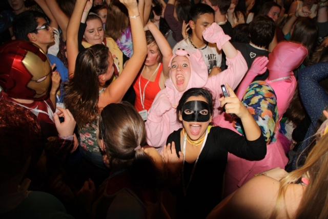 Student journalists sport costumes at the annual JEA/NSPA convention dance on Nov. 16. Photo by Kristen Shepard. 