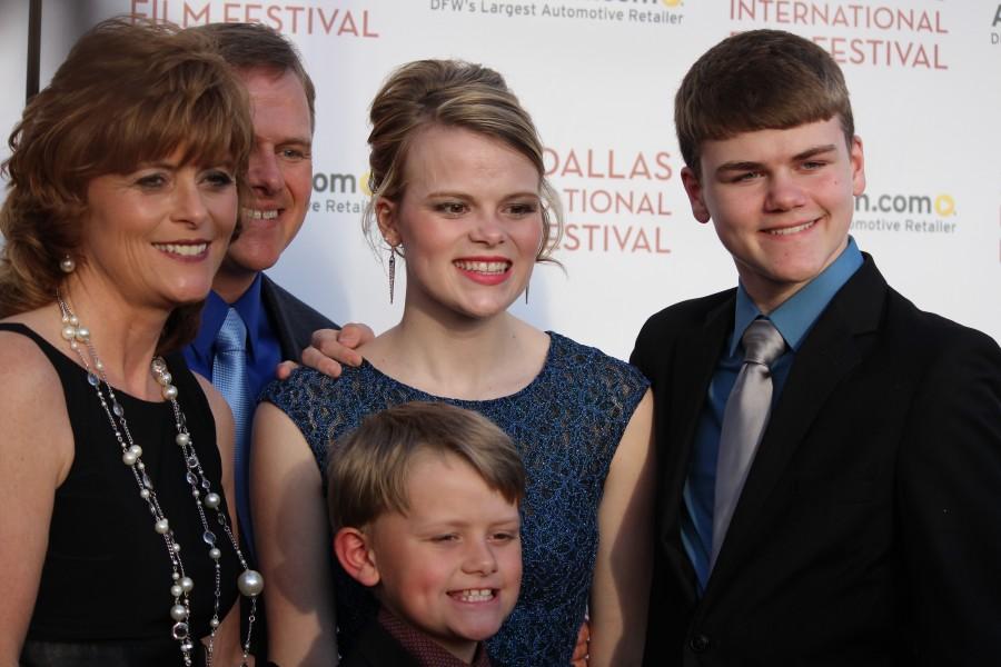 The Burpo family walks the red carpet and gives interviews during the world premiere of “Heaven is for Real” at Cinemark West Plano on Thursday evening. Photo by Regan Sullivan.