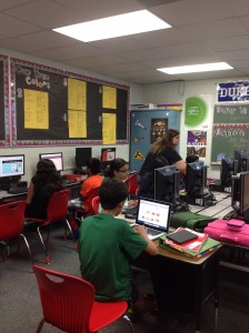 Ms. Messer's fourth-period iExplore class at CMS East utitilizes technology while working on their 'All About Me' projects on Thursday Sept 18.