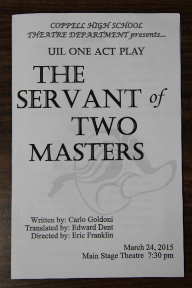 Last night, the Coppell Theatre Department performed the play “The Servant of Two Masters” in preparation for their UIL Competition this Saturday, March 28. Photo by Sarah VanderPol.