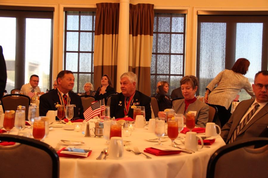 Local+veterans+and+their+families+attend+the+annual+Coppell+chamber+of+commerce+veterans+luncheon+on+Nov.+21.+Veterans+were+provided+lunch+and+recognized+for+their+service.+Photo+by+Mallorie+Munoz.