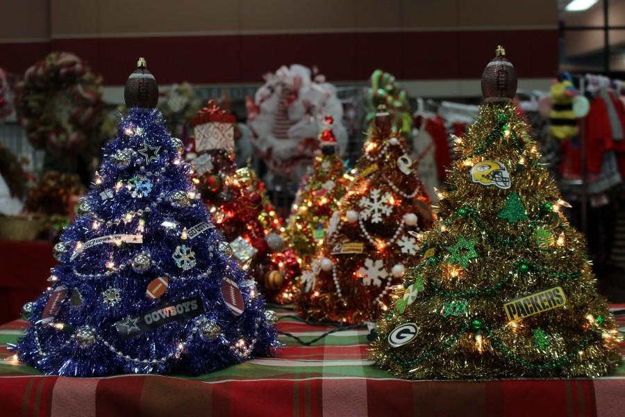 Sports+team+decorated+Christmas+trees+were+few+of+many+available+holiday+gifts+as+well+as+food+and+clothing+sold+at+the+20th+annual+Holiday+House+held+at+CHS+on+Nov.+15.+CHS+Project+Graduation+throws+the+event+every+year+to+fundraise+money+for+the+graduating+seniors.+Photo+by+Kelly+Monaghan.