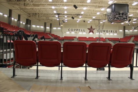 After over a year of construction, Coppell High School's new arena is almost finished. Final touches will be made throughout the next two weeks, and it is expected to be completed for the boys basketball team's final game.