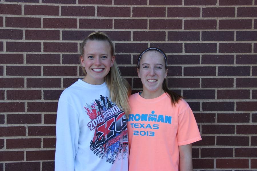 Coppell High School juniors Hannah Pridgen (left) and Emily Pridgen (right) are twins who are both on the CHS track team. Emily is a pole vaulter and Hannah is a long distance runner.