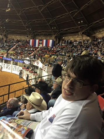 Thomas "Big T" Ratliff and his parents enjoyed a rodeo show at the Fort Worth Stockyards in January.