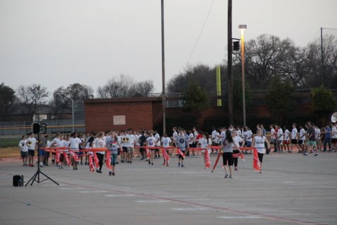 Coppell High School marching band practices for one of their last full length practices on Feb. 29. The band practices Monday and Friday after school before Spring Break to be prepared for the 15th annual Saint Patrick’s Day parade in London. 