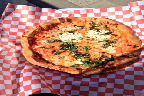 My eight-inch mini margarita pizza from Yummy Pizza. Photo by Aubrie Sisk.