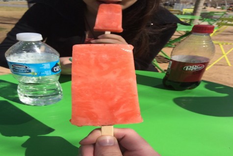 Strawberry lemonade popsicle from Steel City Pops. Photo by Aubrie Sisk.