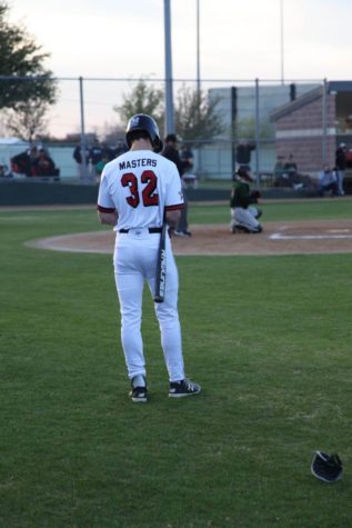 Junior outfielder Cody Masters gets ready to hit against Southlake Carroll on March 22. Coppell won the game 1-0. Photo by Megan Winkle.