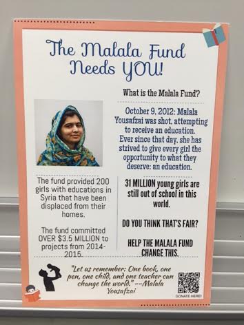 Students of C235, Stand with Malala