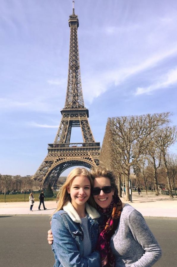 Coppell High School sophomore Hannah Dunkin stands in front of the Eiffel Tower in Paris, which she visited in March. Dunkin has spoken French for many years, which has helped her form a stronger connection to her French culture. 