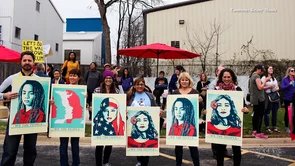 Coppell residents join the Womens March to fight for equality.