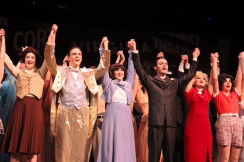 The cast of Coppell High School’s fall musical “42nd Street” takes its final bow in the CHS auditorium during a dress rehearsal on Oct. 25. 30 CHS Drama Club students are visiting London this spring break to learn about theater from an international perspective.Photo by Amanda Hair. 
