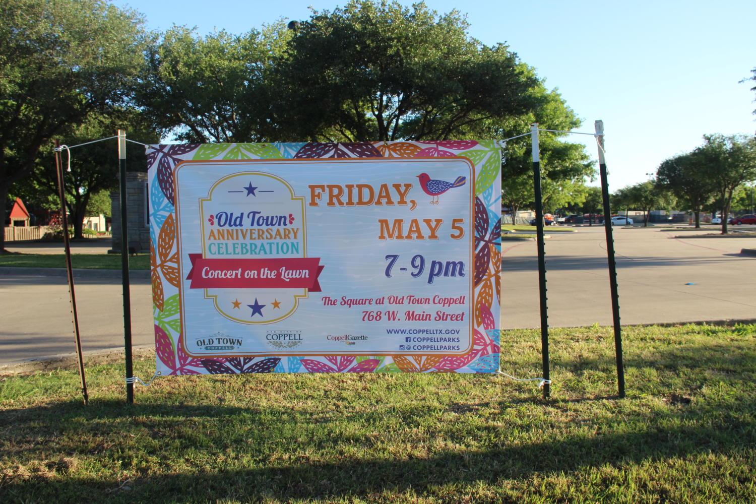 The Coppell Concert on the Lawn is set to be filled with live music, food and games. It will take place tomorrow in the Square of Old Town Coppell, located at 768 W. Main Street, from 7-9 p.m.