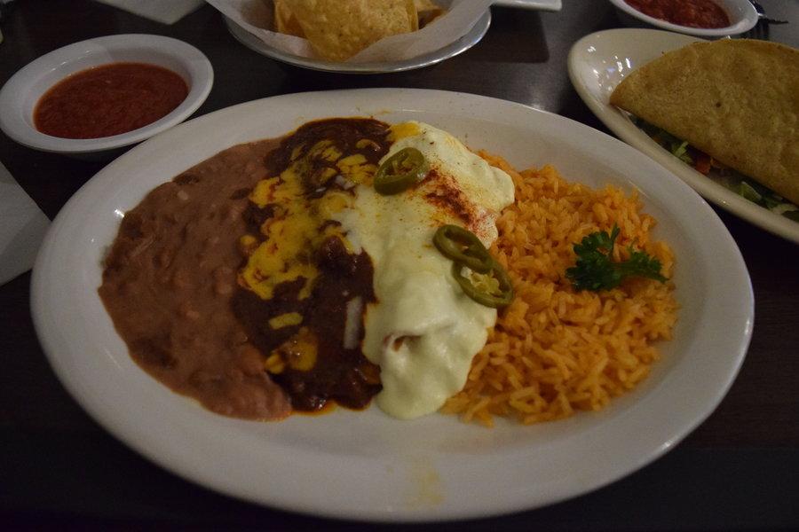 Anamia’s Tex-Mex received the “Best Tex-Mex” in Coppell from The Sidekick poll for the second year in a row. One of their specialty dishes, the Carlito, includes a beef taco, cheese enchilada, chicken enchilada and its famous rice and beans. Photo by Kelly Monaghan. 
