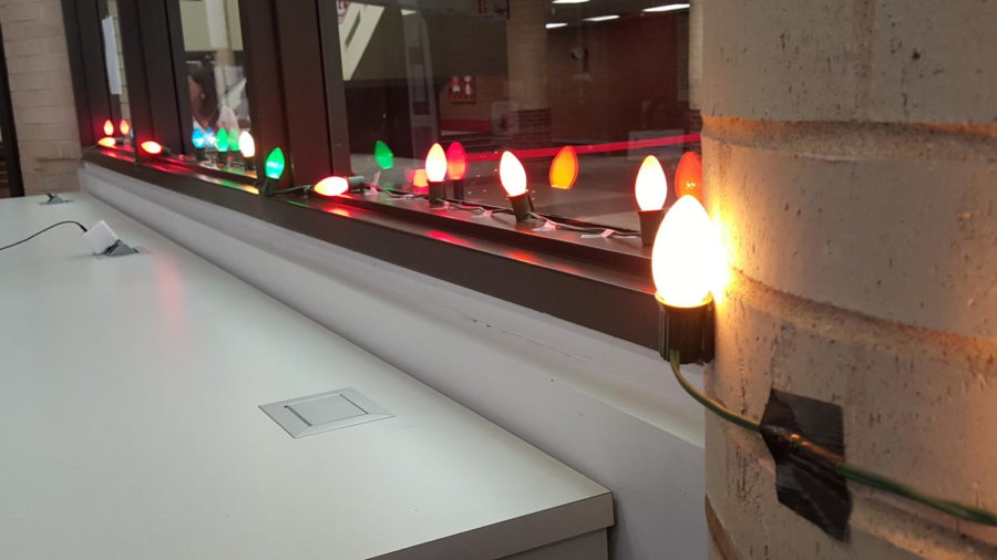The Coppell High School library gets into the holiday spirit by adding Christmas lights this week back from Thanksgiving break. Adding festive lights in the library lightens the mood for students even more as they get ready for winter break. 
