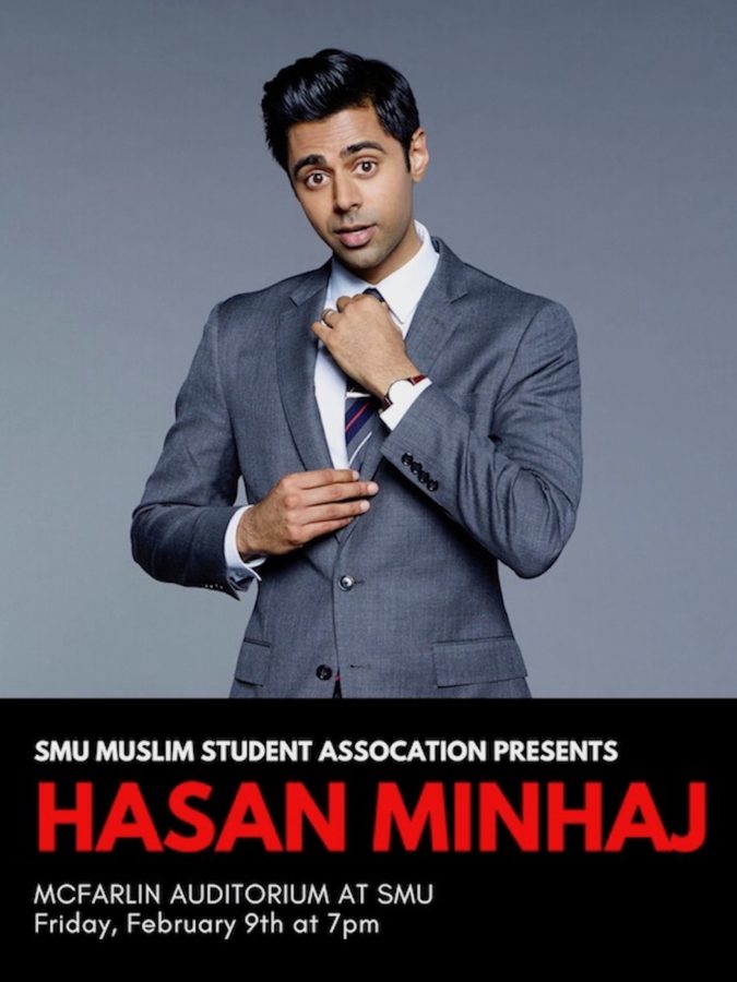 The Daily Show correspondent and stand up comedian Hasan Minhaj will be performing this Friday night at SMU. Audience members can win meet and greet passes through a raffle contest.
