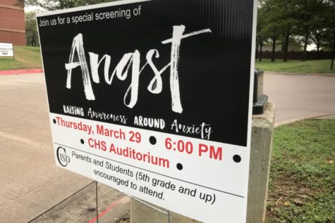 Coppell ISD is screening the documentary  Angst: Raising Awareness Around Anxiety on March 29 from 6 - 7:30 p.m in the Coppell High School auditorium. The film focuses on raising awareness for anxiety and de-stigmatizing the issue. 
