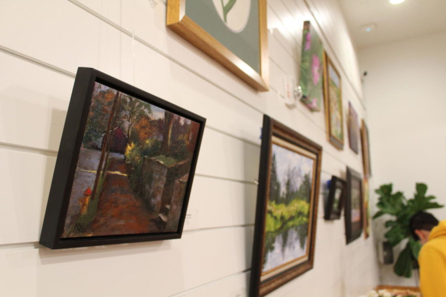 George Coffee and Provisions shop in old town Coppell partnered with the Coppell Arts Council for their next fine arts exhibit titled Shades of Green. The opening reception was on Friday at the coffee shop and was open to all residents of Coppell to celebrate talented artists. 

