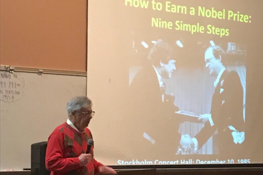 On Thursday, Nobel Prize winner Michael Stuart Brown visited CHS to speak about his tips for earning a Nobel Prize. Brown earned his Nobel Prize because of his discoveries regarding the regulation of cholesterol metabolism. 
