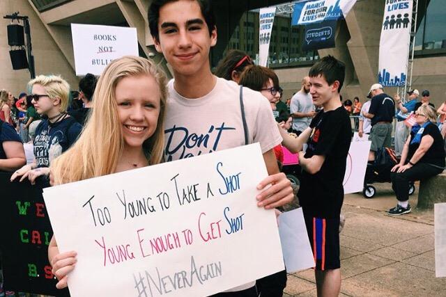 Coppell High School sophomores Nico Reyes and Charlotte Vanyo participated in March For Our Lives in Dallas to support their beliefs. The march inspired the pair to organize a CHS walkout on April 20 to honor victims of gun violence and call for common sense gun reform. 