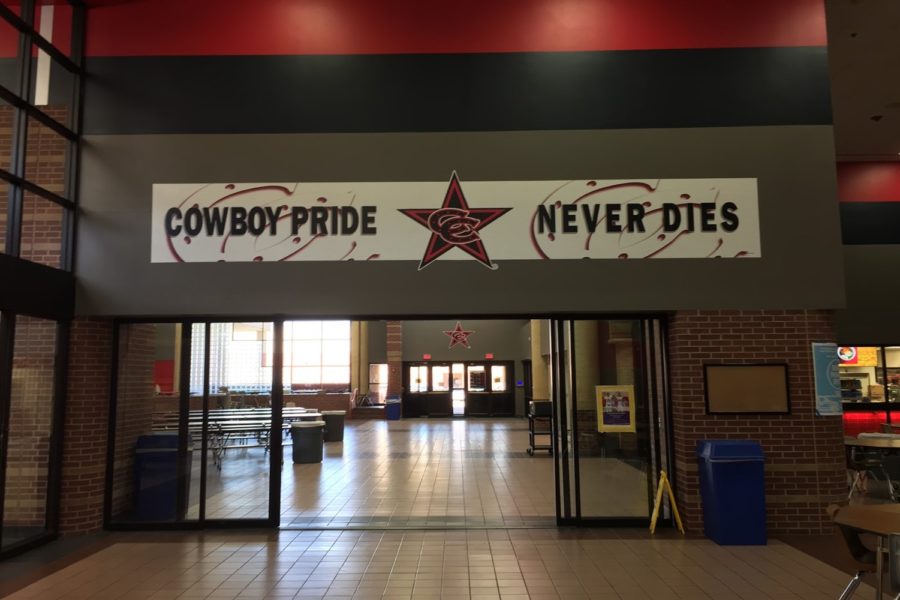 All throughout the commons, a brand new red, black and grey paint job has been added to the walls along with several Coppell Cowboys banners. Over the summer, CHS has embarked on some new design changes that will be completed by this upcoming summer, according to CHS principal Nicole Jund.