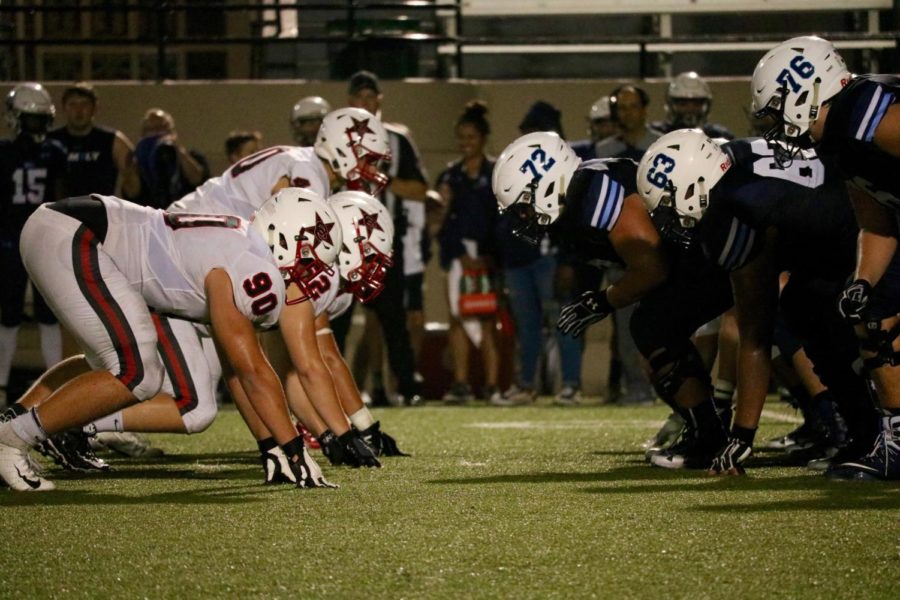 The Coppell Cowboys football team defeated the LD Bell Blue Raiders, 41-7, last Friday at Pennington Field. The Cowboys will play the Allen Eagles tomorrow night at Buddy Echols Field at 7 p.m.