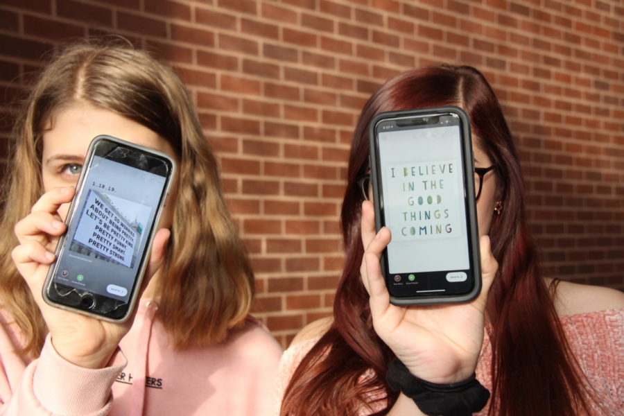 Coppell High School sophomores Natalie Adams and Jordyn Morris post inspirational quotes on their Instagram stories to encourage their peers and followers. Every day, the two friends post at least one inspirational quote or visual to their Instagram accounts, @natalie.michelle_ and @jordynmorris.