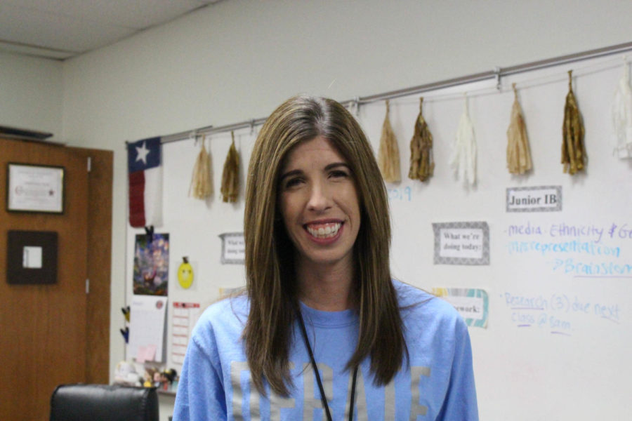 Coppell High School English IV, IB English III and Extended Essay teacher Stephanie Ball was elected as the Teacher of the Issue. Ball was chosen because of her love and experience in bonding with students.