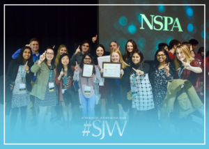 Members of the 2016-17 The Sidekick staff celebrate the first NSPA Online Pacemaker for Coppell Student Media at the Washington State Convention Center in Seattle. For 2019 Scholastic Journalism Week, The Sidekick adviser Chase Wofford appreciates how journalism has allowed him to experience such moments with special people.