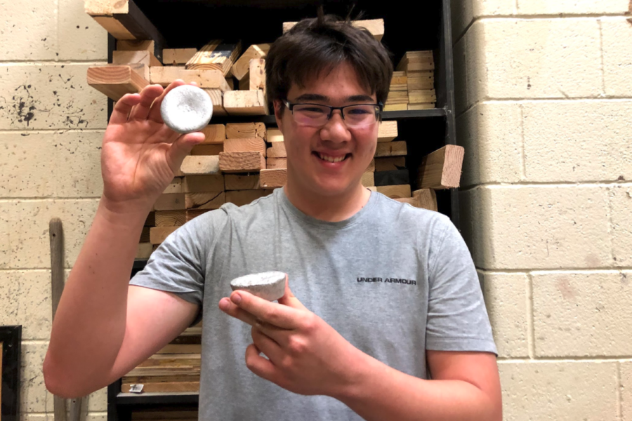 Coppell+High+School+sophomore+Ethan+Havemann+spends+his+free+time+creating+a+variety+of+objects+using+wood+and+metal.+One+of+Havemann%E2%80%99s+creations+was+made+with+recycled+aluminum+ingots.