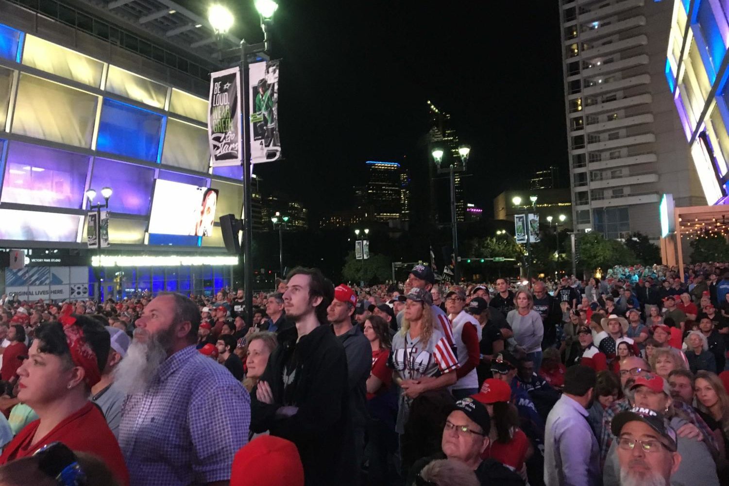 Trump supporters overflow American Airlines Center for Dallas