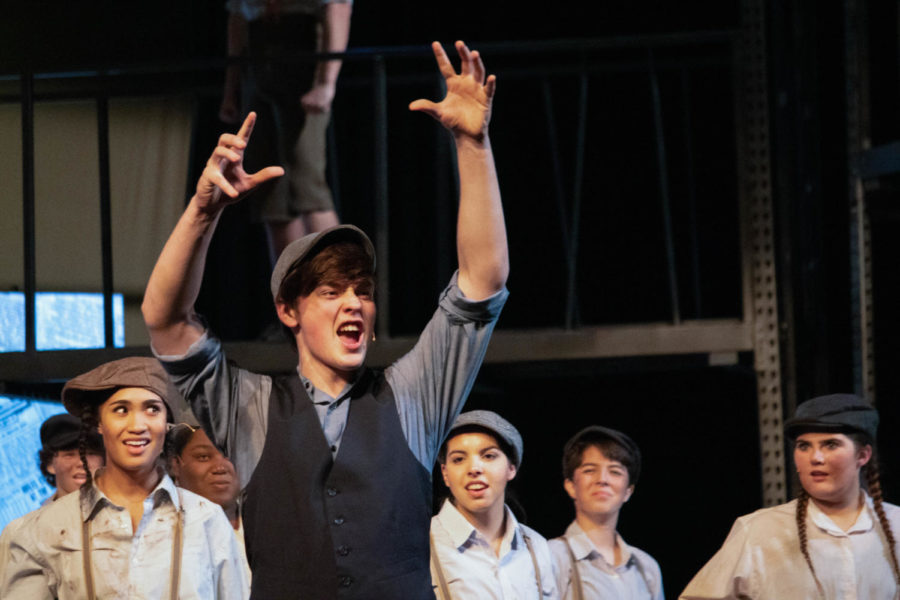 New Tech High @ Coppell senior Ryan McCord plays Jack Kelly in the Coppell High School fall musical. “Newsies” is showing November 1, 2, 3, 9 and 10 with Fridays and Saturdays showing at 7:30 and Sunday matinees at 2:30.