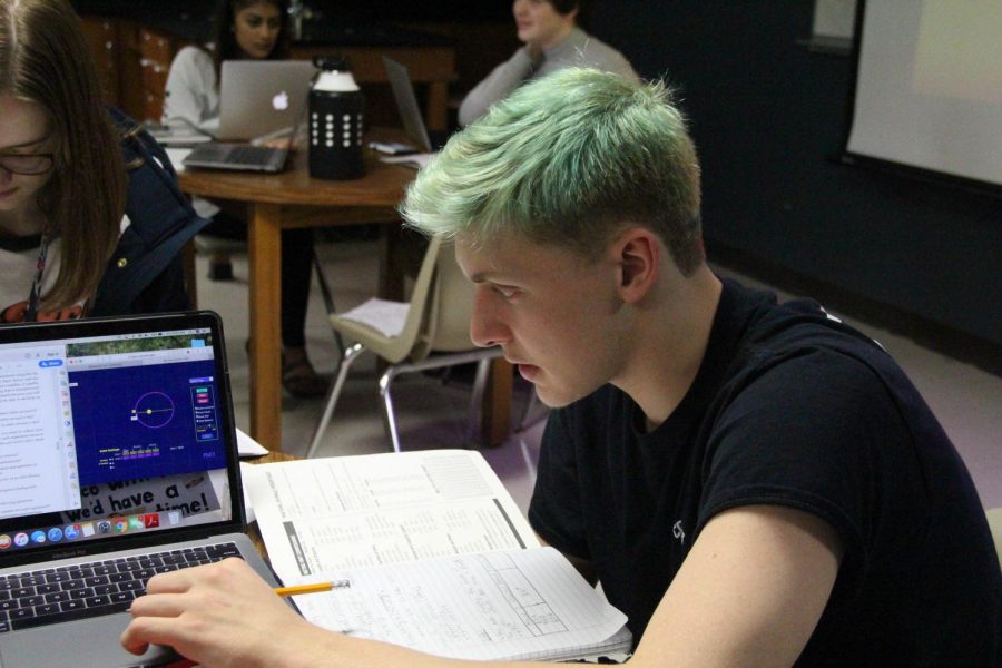 Coppell senior captain Ben Borchgardt dyed his hair as a part of the Coppell swim team’s tradition before the District 6-6A Championships. The team travels to the Lewisville ISD Westside Aquatic Center tomorrow for the meet at 1 p.m.