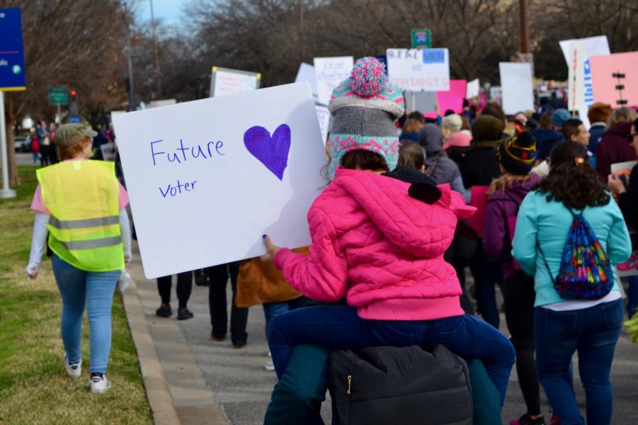 During the 2019 Dallas Women’s March, activists stress the importance of voting and women’s rights. On Sunday, the fourth annual march will take place at the St. Paul United Methodist Church.