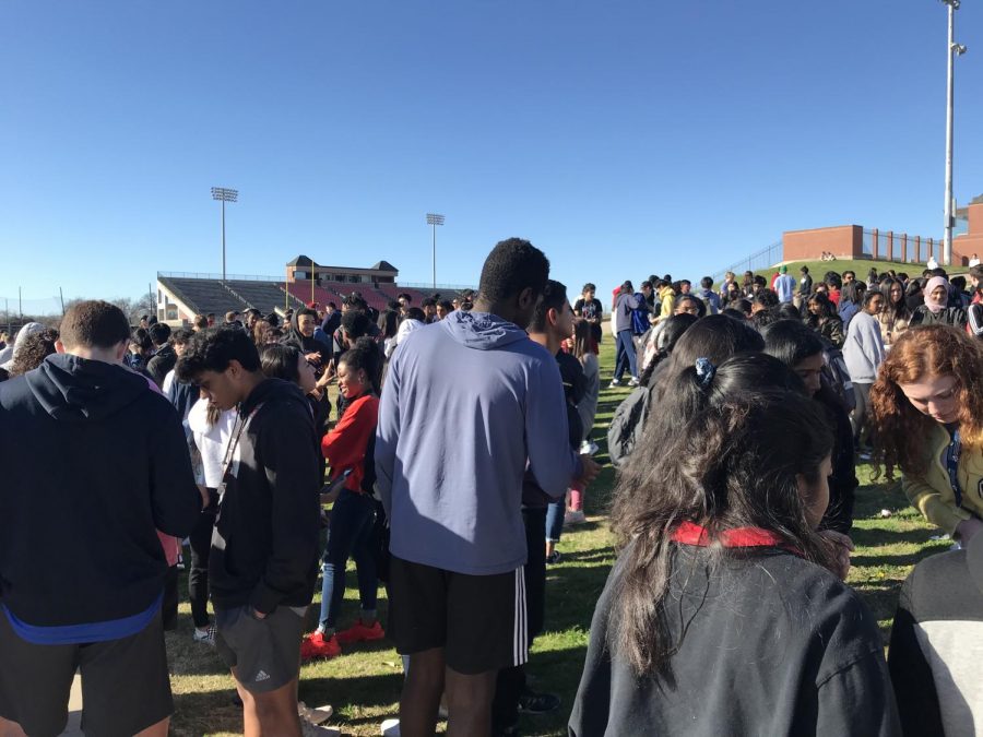 During eighth period today, students and faculty evacuated after the fire alarm went off in B hall. Although it was a false alarm, it was good practice for students and faculty if a real fire were to occur.