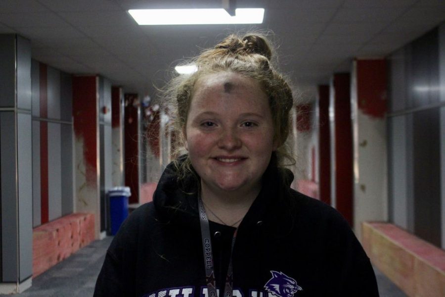 Coppell High School junior Kathryn Hinkle shares what she has given up in the past for the season of Lent. Before Hinkle gave up consuming sweets and even beverages other than milk and water. This year, Hinkle sets aside time every morning to read verses from the Holy Bible.