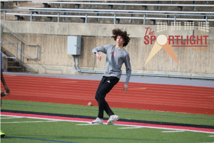 Coppell sophomore JV forward Ethan Frieder shoots during practice on Tuesday at Buddy Echols Field. Frieder is a captain for the JV1 team and is also talented at table tennis.