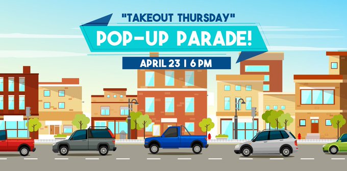 The City of Coppell is hosting a pop-up parade at 6 p.m. today to support local businesses. Residents are encouraged to order takeout from a local restaurant and watch the parade go by on Denton Tap from their cars. Photo Courtesy City of Coppell