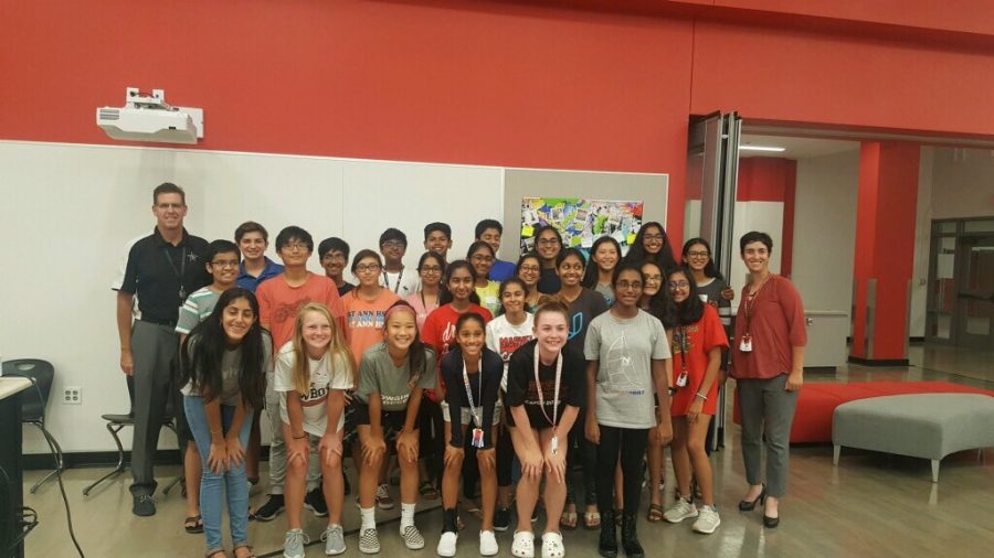 CHS9+students+selected+as+members+of+the+Chick-fil-A+Leader+Academy+pose+for+a+picture+after+their+kick-off+meeting+on+Sept.+26.+The+Chick-fil-A+Leader+Academy+fosters+leadership+skills+in+high+school+students+through+Leader+Labs+and+service+projects.+