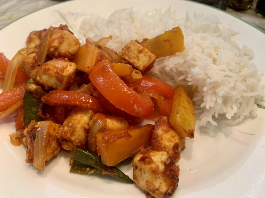 Chili paneer is an Indo-Chinese favorite. This recipe borrows characteristics of South Indian cooking to yield a dish that is packed with flavor and spice. Enjoy with plain white rice for a complete meal.