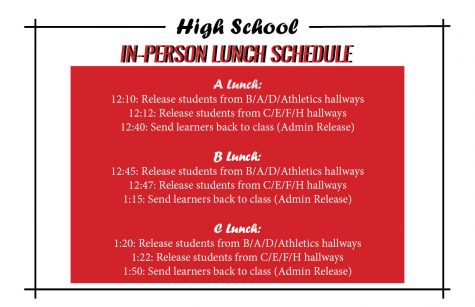 Coppell ISD students who chose in-person learning are returning to school tomorrow. High school students will follow a staggered lunch schedule depending on which class they are in. 